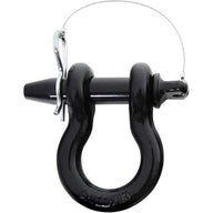 SmittyBilt 4IN quick disconnect d-ring shackle - 4.5 ton rating, black